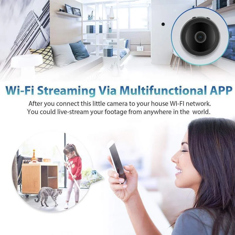 1080p Magnetyczna Mini Kamera WiFi