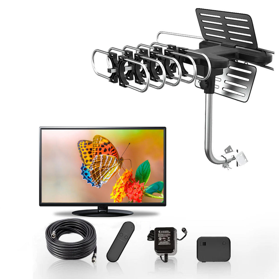 Antena cyfrowa HD do telewizji na świeżym powietrzu 2025 z pełnym 360-stopniowym napędem dla darmowych kanałów HD