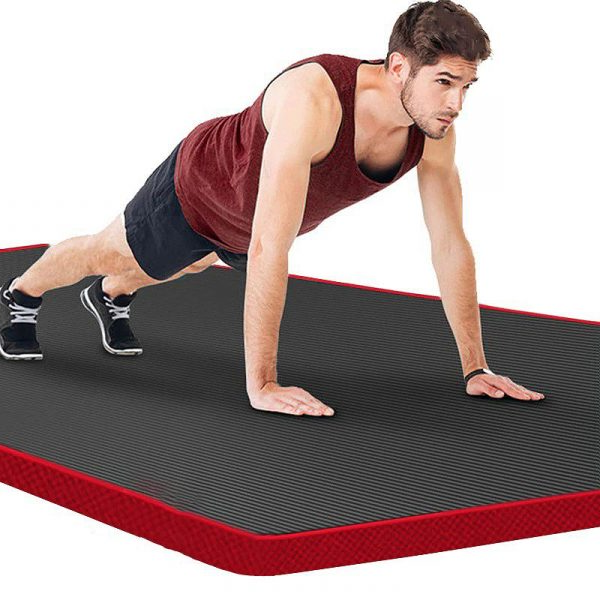 Mata Fitness Męska Wysokiej Gęstości Ćwiczenia Jogi Antypoślizgowa Mata Do Siłowni i Domu