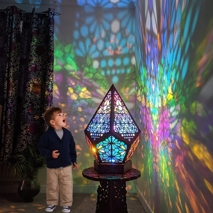 Lampka Projekcyjna Boho Kolorowa Nocna Lampa