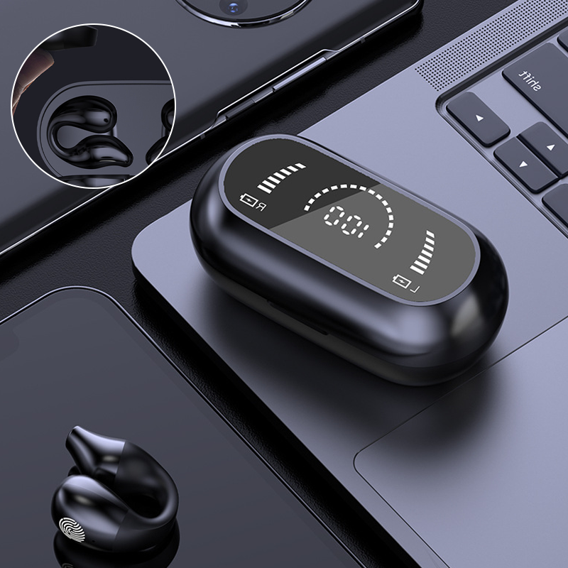 Bezprzewodowe słuchawki bone conduction z klipsem na ucho