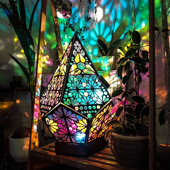Lampka Projekcyjna Boho Kolorowa Nocna Lampa
