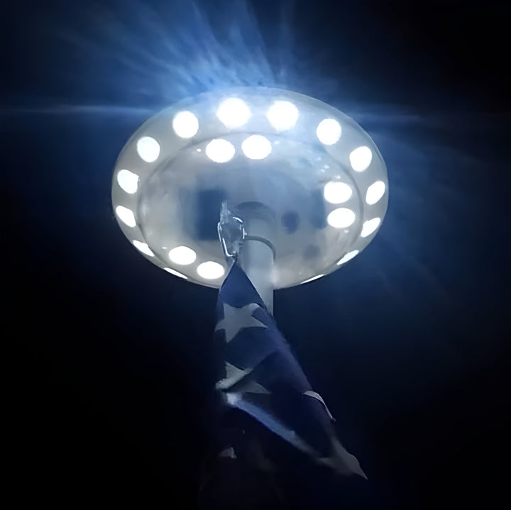 Lampy do masztów flagowych zasilane energią słoneczną - Całą noc świecące lampy do masztów - LED
