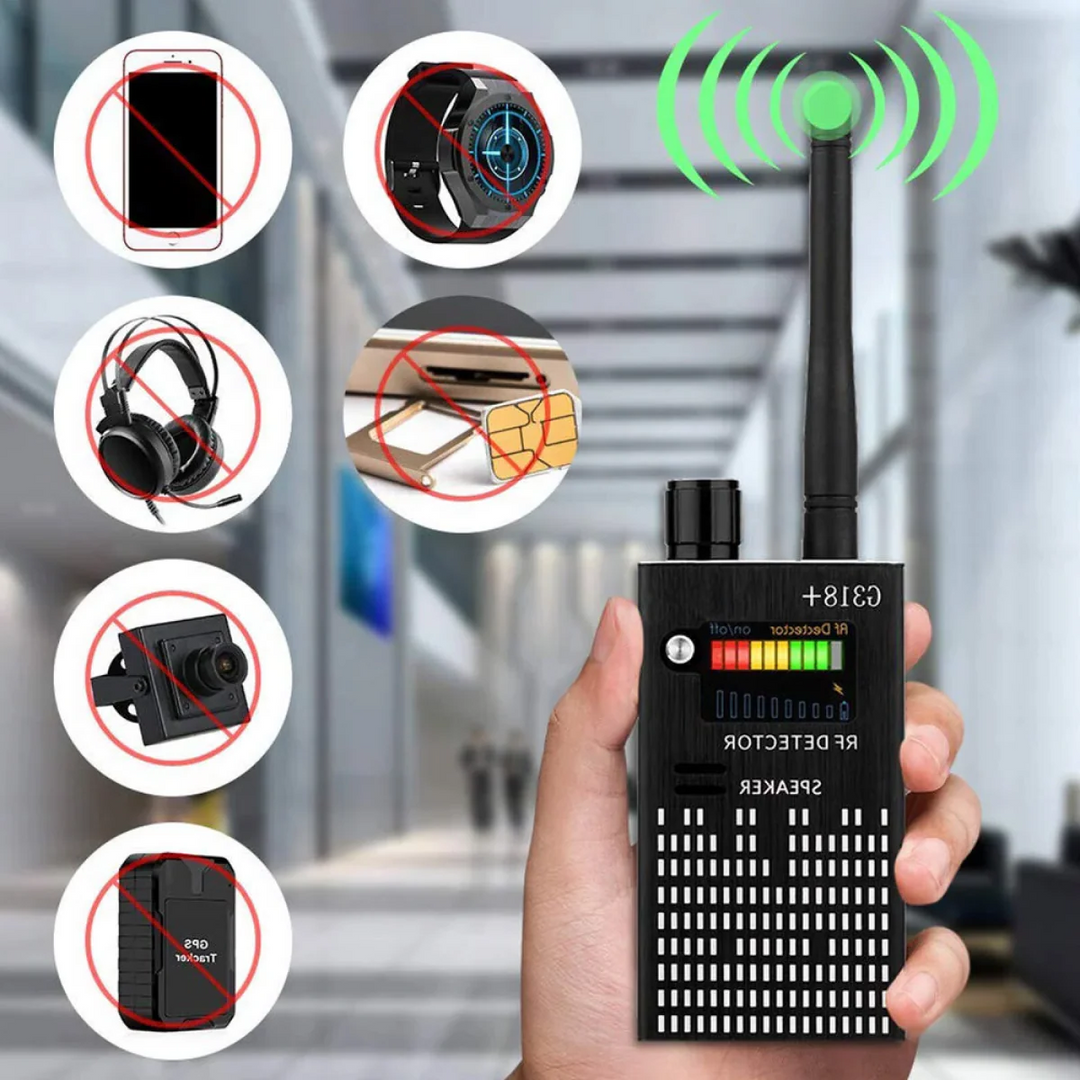 Urządzenie do wykrywania szpiegów | Wykrywacz RF, detektor ukrytej kamery i lokalizator GPS z soczewką laserową - Ochrona przed sygnałami szpiegowskimi