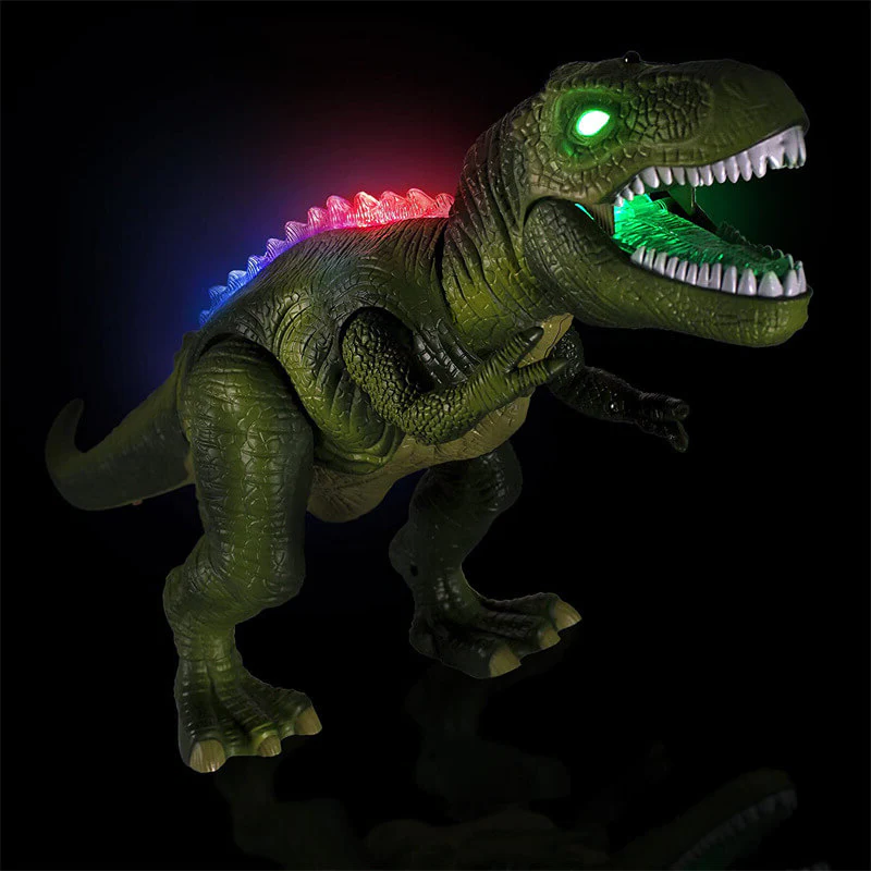 Zdalnie Sterowany Dinozaur T-Rex z Podświetleniem LED, Chodzący i Ryczący Realistyczny Zabawka Dinozaur