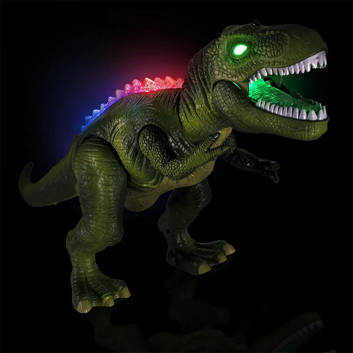 Zdalnie Sterowany Dinozaur T-Rex z Podświetleniem LED, Chodzący i Ryczący Realistyczny Zabawka Dinozaur