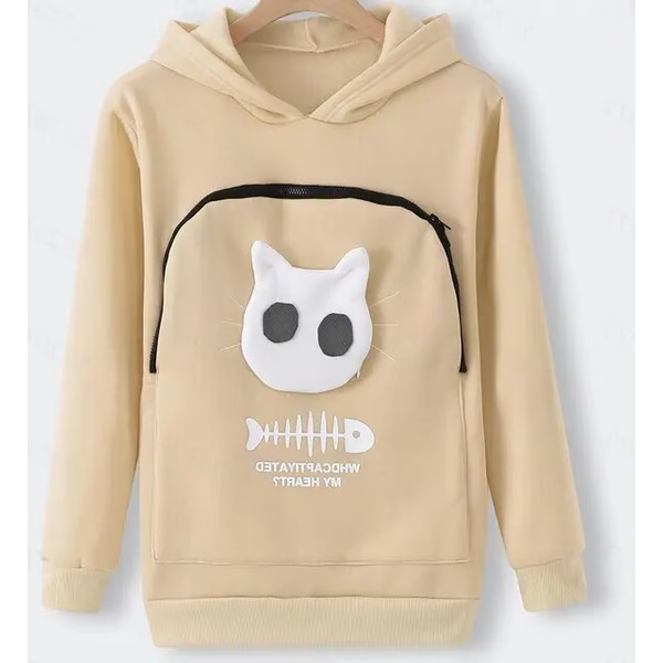 Hoodie dla Miłośników Kotów z Kieszonią - Idealny Prezent dla Zwierzaka
