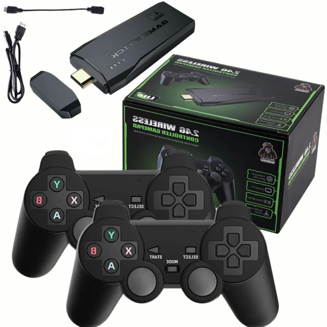 Konsola do gier HDMI 4K TV | 64GB z ponad 20,000 retro gier i 2 bezprzewodowymi kontrolerami