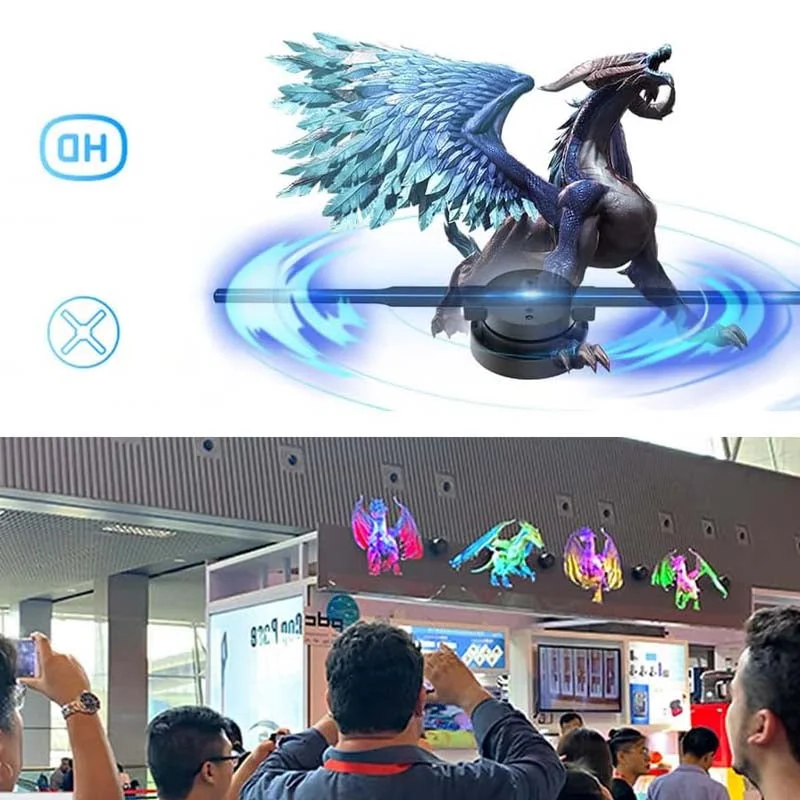 Projektor LED wentylatora holograficznego 3D