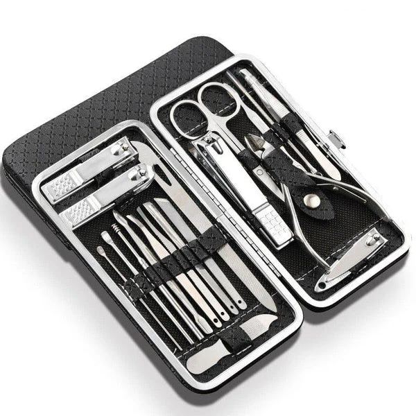 Zestaw do manicure 19 w 1 ze stali nierdzewnej