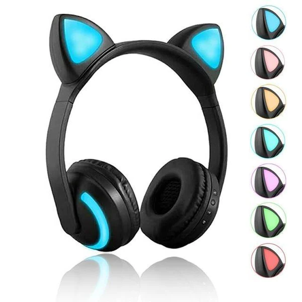 Słuchawki Bluetooth z podświetleniem dla kota