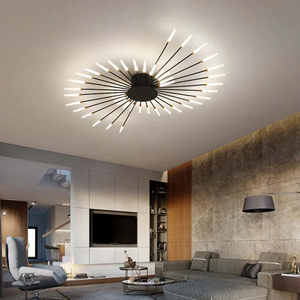 Lampa sufitowa w stylu Flush Mount Fireworks | Salon/Sypialnia