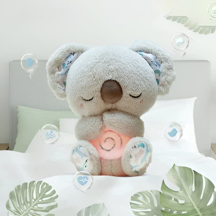 Pluszowy Miś Koala na Lęk z Muzyką, Światłami i Rytmicznym Ruchem Oddychania