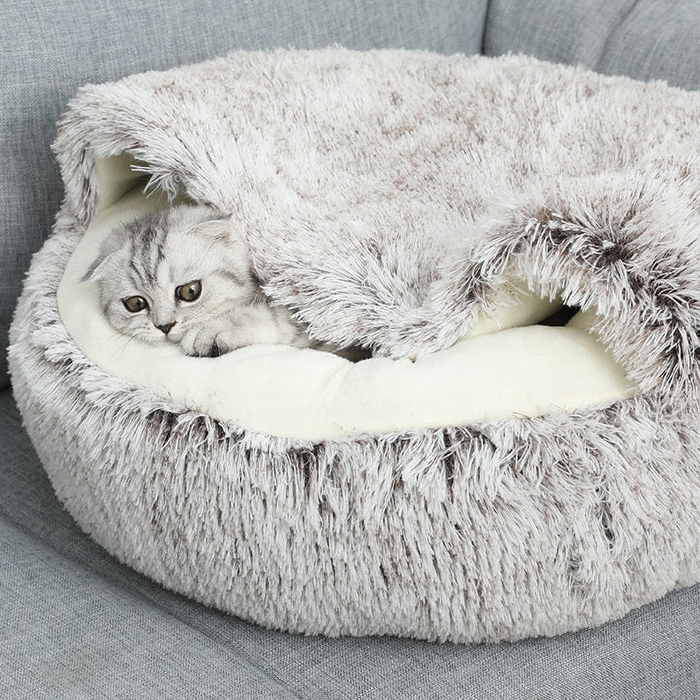 Przytulne Legowisko dla Psów i Kotów - SnuggleCave - Pluszowy Komfort - Wiele Rozmiarów i Kolorów