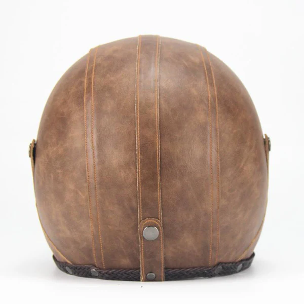Retro Vintage Kask Motocyklowy Otwarty Z Maseczką