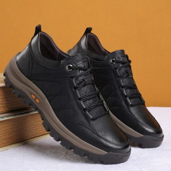 Męskie Casual Ręcznie Szyte Buty z Wsparciem Łuku i Antypoślizgowe Oddychające