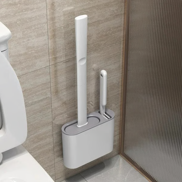 Zestaw szczotki i tłoka do toalety montowany na ścianie - Nowoczesny, oszczędzający miejsce design!