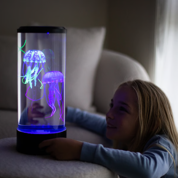 Lampa Lava z Meduzami LED &amp; Akwarium dla Dzieci i Dorosłych - Prezenty Urodzinowe dla Dzieci, Idealny Prezent dla Miłośników Akwarium