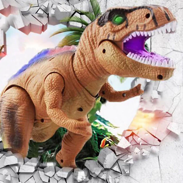 Zdalnie Sterowany Dinozaur T-Rex z Podświetleniem LED, Chodzący i Ryczący Realistyczny Zabawka Dinozaur