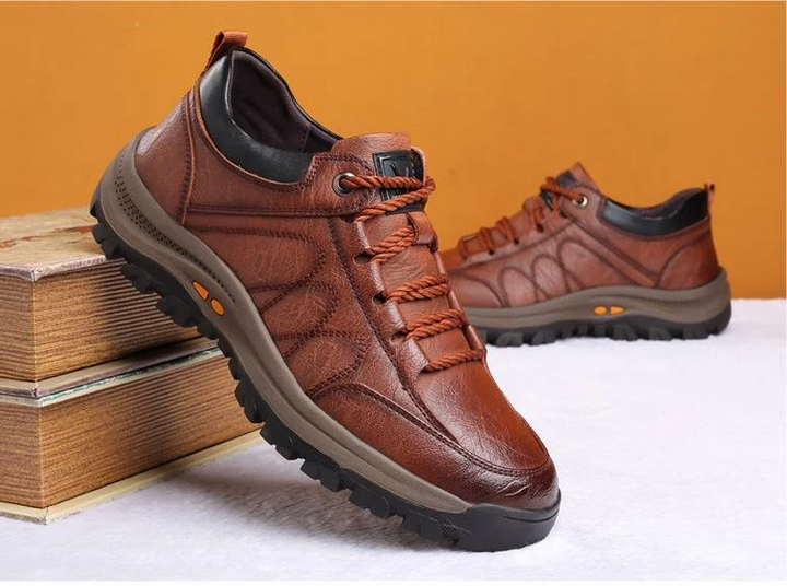 Męskie Casual Ręcznie Szyte Buty z Wsparciem Łuku i Antypoślizgowe Oddychające