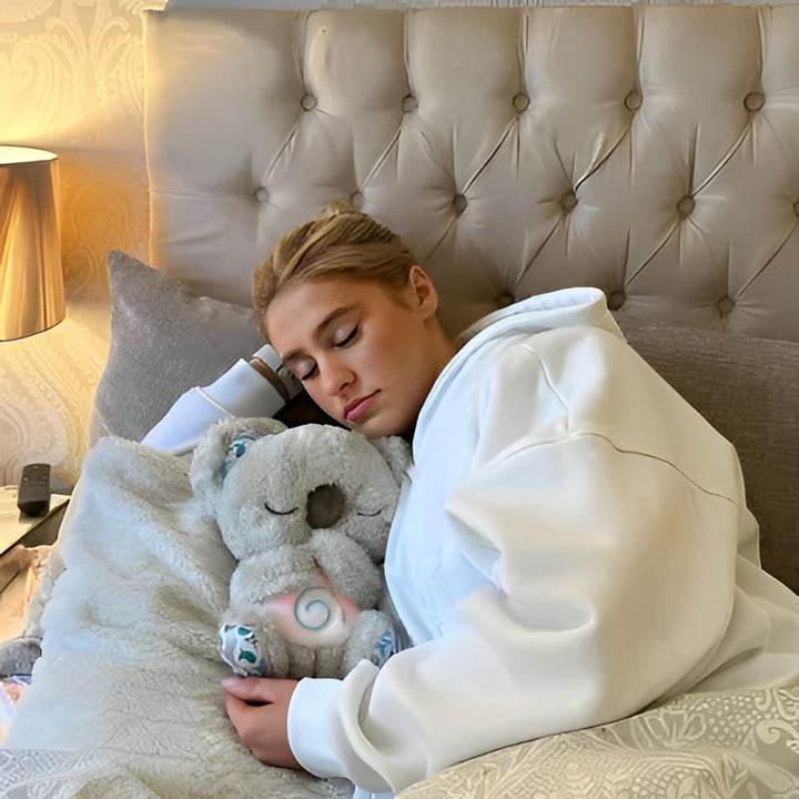 Pluszowy Miś Koala na Lęk z Muzyką, Światłami i Rytmicznym Ruchem Oddychania