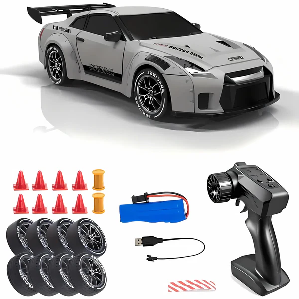 Retro Drift Master – Zdalnie sterowany samochód 4WD z lampkami LED