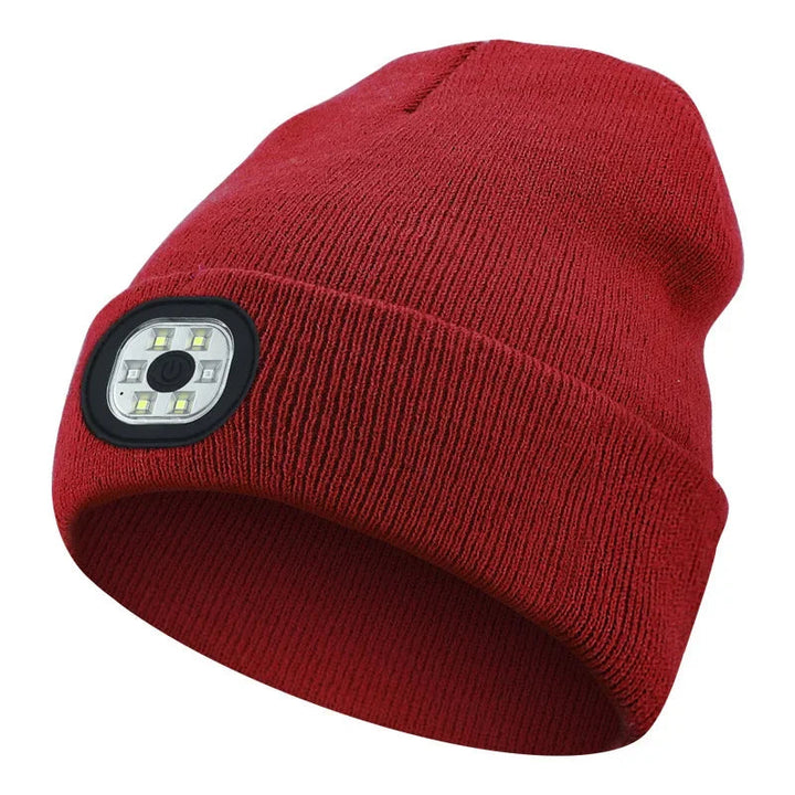 Czapka Beanie LED na Akumulator na Zimę