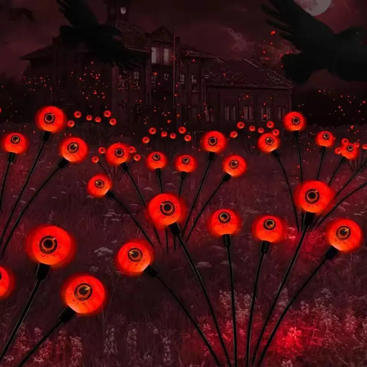 Oświetlone Halloweenowe Oczy Solarne Lampy Ogrodowe