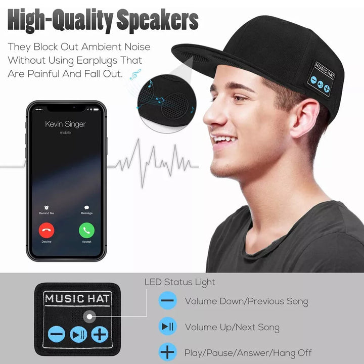 Czapka z Głośnikiem Bluetooth – Bezprzewodowa, Wodoodporna i Stylowa