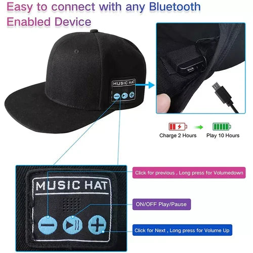 Czapka z Głośnikiem Bluetooth – Bezprzewodowa, Wodoodporna i Stylowa