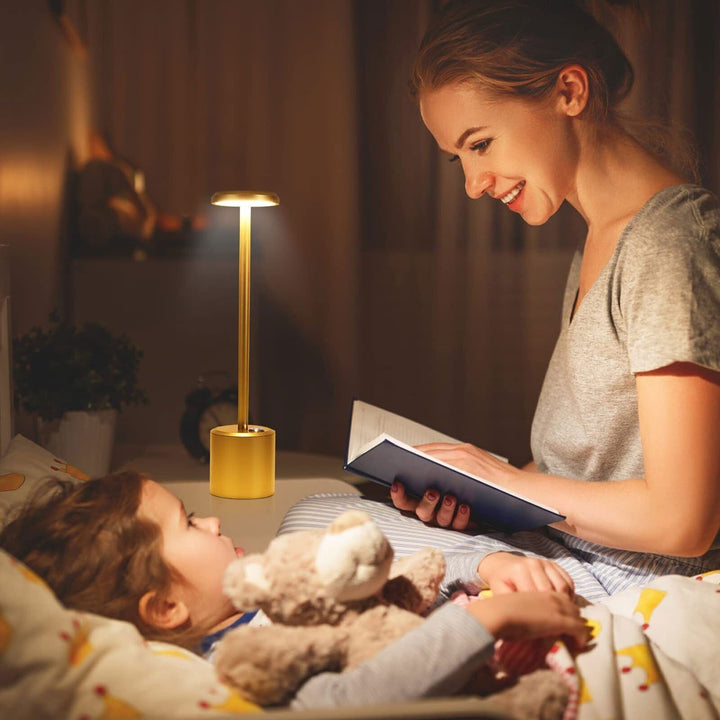 Nowoczesna, Ładowalna, Bezprzewodowa Lampa Stołowa LED do Salonu