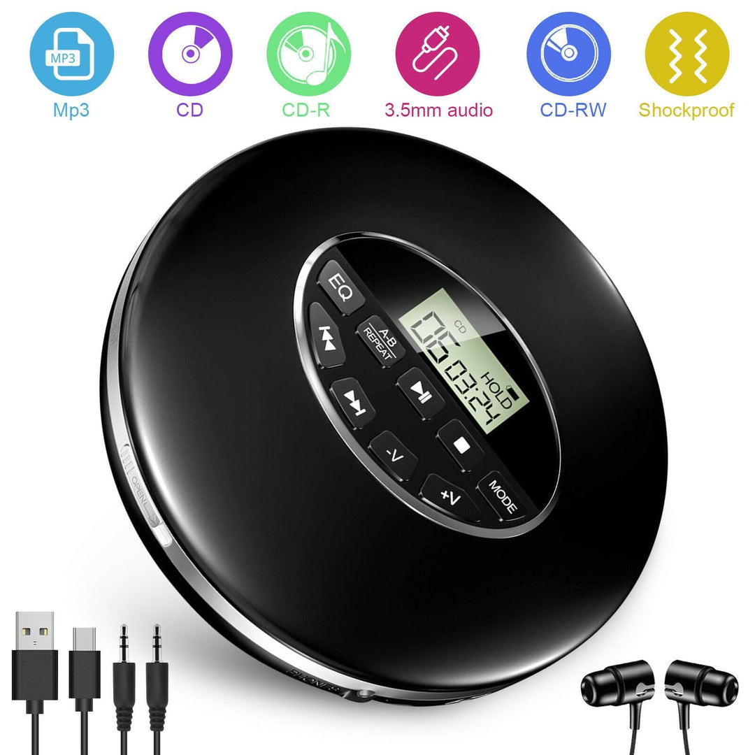 Mały przenośny odtwarzacz CD Walkman do samochodu