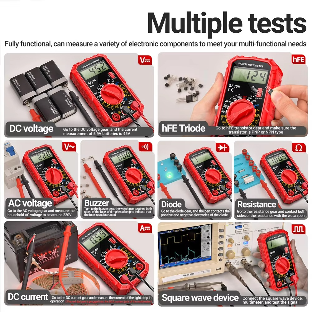Zestaw do testowania elektrycznego z cyfrowym multimetrem