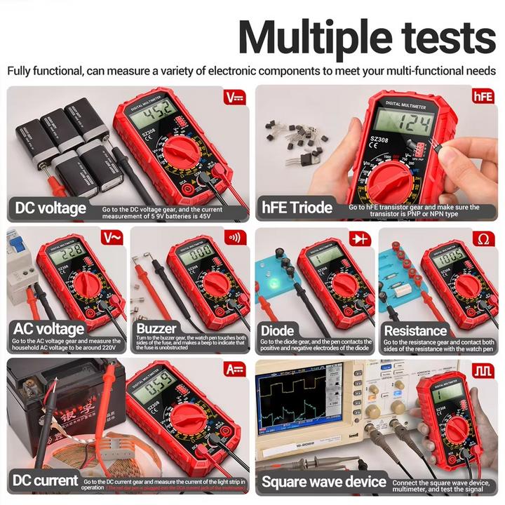 Zestaw do testowania elektrycznego z cyfrowym multimetrem