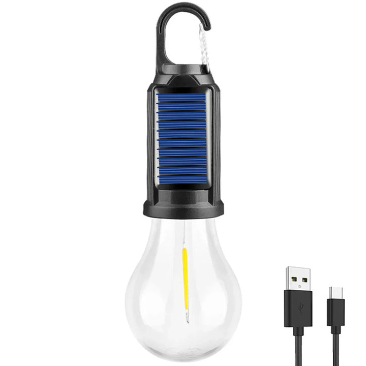 Solarna Lampa Campingowa z Ładowaniem Słonecznym
