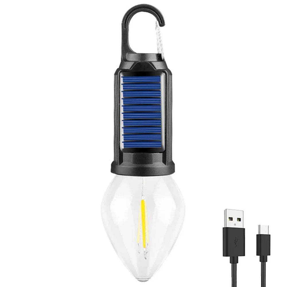 Solarna Lampa Campingowa z Ładowaniem Słonecznym