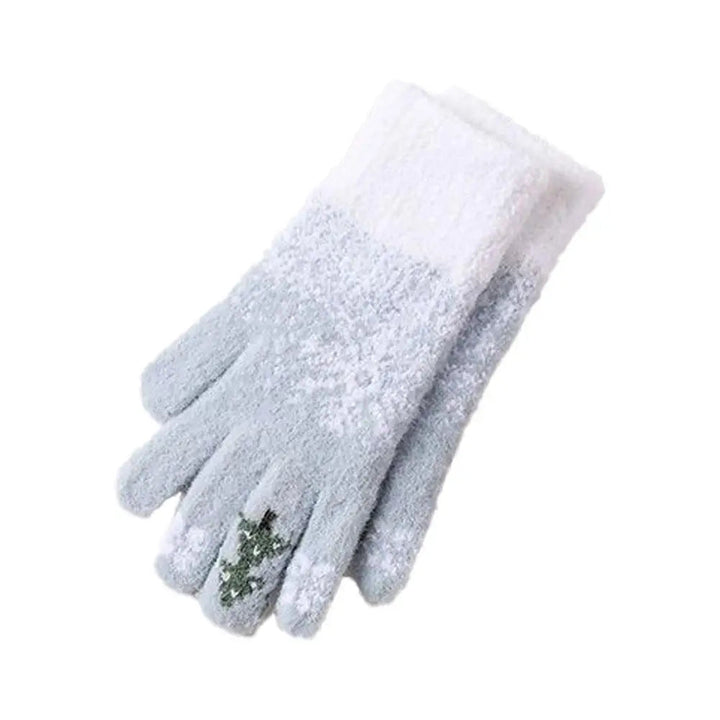 Świąteczne Rękawice Bez Palców z Fleece