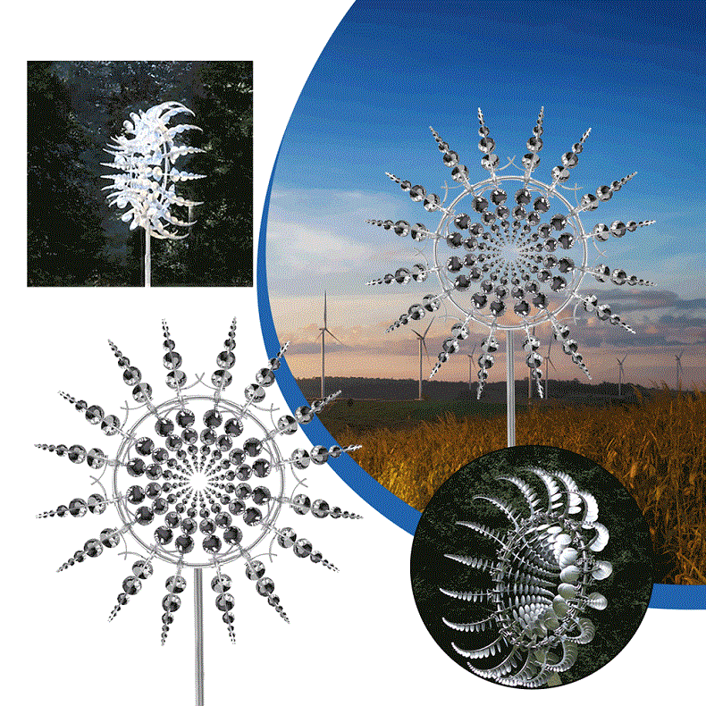 Nowa Antykorozyjna Magiczna Metalowa Wiatrak-Kinetyczne Metalowe Wiatrowskazy
